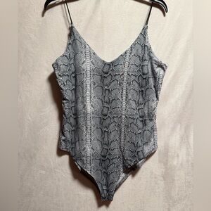 Snakeskin Print Bodysuit